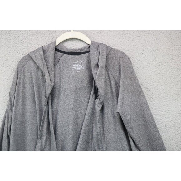 Cuddl Duds Flex Comfort Hooded Open Front Cardigan-S/M-Thumbholes-Soft-Pockets - Picture 2 of 11